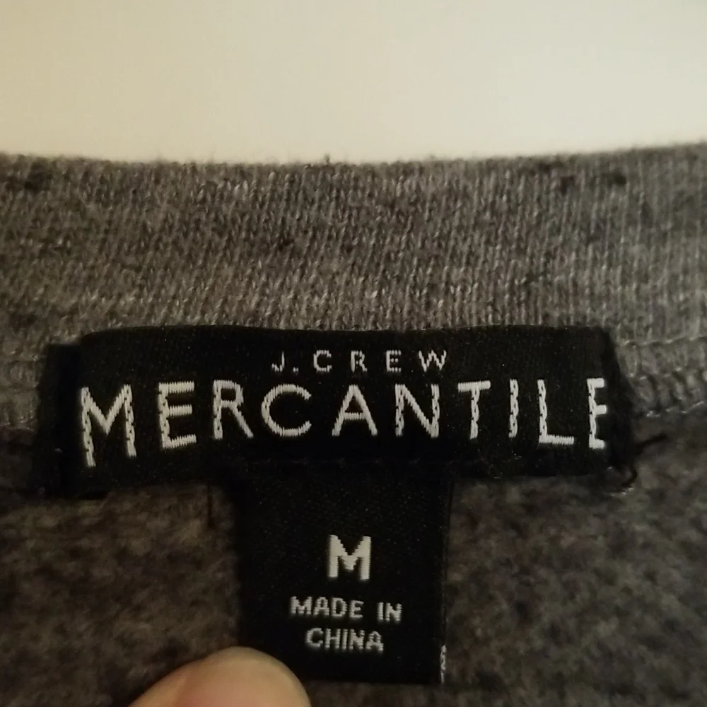 JCrew Sweater, Ruffle on Front and Back, M, Gray